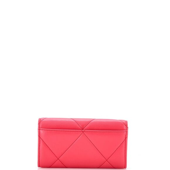 Chanel 19 Flap Wallet Quilted Lambskin Small Pink - Picture 4 of 7